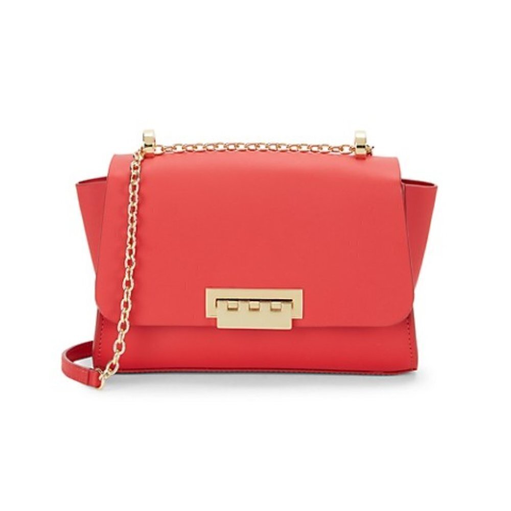 NWT ZAC Zac Posen Eartha mini chain strap red leather shoulder handbag